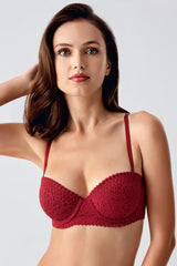 8350-Desteksiz B Cup Dantelli Sütyen (2 Li Askılı Pk) 338350