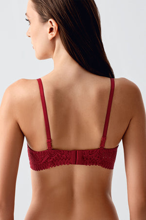 8350-Desteksiz B Cup Dantelli Sütyen (2 Li Askılı Pk)