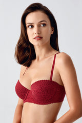 8355-Destekli B Cup Dantelli Sütyen (2 Li Askılı Pk)