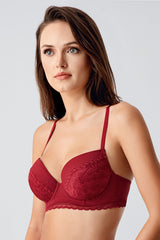 8395-Destekli B Cup Dantelli Sütyen (2 Li Askılı Pk)