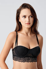 8425-Destekli B Cup Dantelli Sütyen (2 Li Askılı Pk) 338425