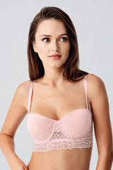 8425-Destekli B Cup Dantelli Sütyen (2 Li Askılı Pk) 338425