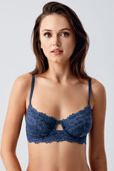 8380-Desteksiz C Cup Dantelli Sütyen (2 Li Askılı Pk) 348380