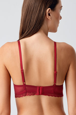 8390-Desteksiz C Cup Dantelli Sütyen (2 Li Askılı Pk)