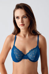 8410-Desteksiz C Cup Dantelli Sütyen (2 Li Askılı Pk) 348410