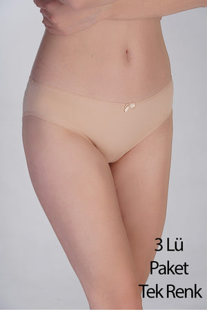5001-Bikini Penye 3 lü Külot (Kutulu) 365001
