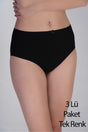 5002-Yarım Bel Bikini Penye 3 lü Külot (Kutulu)