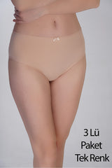 5002-Yarım Bel Bikini Penye 3 lü Külot (Kutulu) 365002