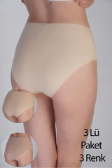 5002-Yarım Bel Bikini Penye 3 lü Külot (Kutulu)