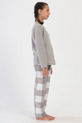 KIZ COCUK POLAR O YAKA UZUN KOL ETEGI OVAL PIJAMA TAKIM(9-10/15-16)