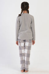 KIZ COCUK POLAR O YAKA UZUN KOL ETEGI OVAL PIJAMA TAKIM(9-10/15-16)