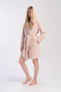 Woman Beige Ultrasoft Hoodie Dressing Gown