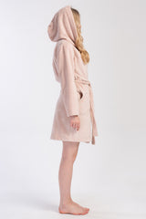 Woman Beige Ultrasoft Hoodie Dressing Gown