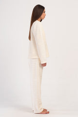 Woman Ecru Ultrasoft Pocket Detail Pyjama Set