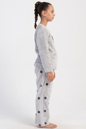 KIZ COCUK SOFT O YAKA UZUN KOL ETEGI OVAL CEPLI PIJAMA TAKIM(7-8/15-16)