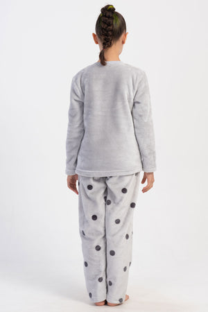 KIZ COCUK SOFT O YAKA UZUN KOL ETEGI OVAL CEPLI PIJAMA TAKIM(7-8/15-16)
