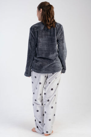 KADIN SOFT XXL O YAKA UZUN KOL ETEGI OVAL CEPLI PIJAMA TAKIM