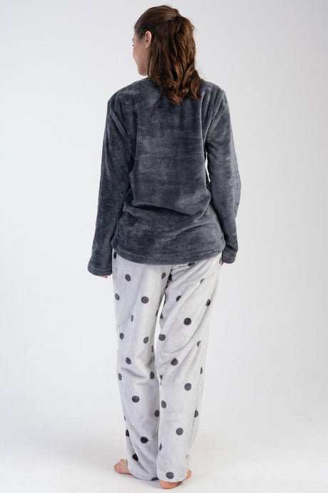 KADIN SOFT XXL O YAKA UZUN KOL ETEGI OVAL CEPLI PIJAMA TAKIM