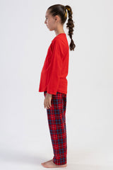 KIZ COCUK P.SUPREM O YAKA UZUN KOL ETEGI OVAL PIJAMA TAKIM(7-8/13-14)