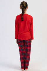 KIZ COCUK P.SUPREM O YAKA UZUN KOL ETEGI OVAL PIJAMA TAKIM(7-8/13-14)