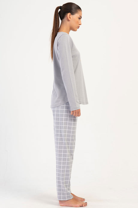 KADIN P.SUPREM O YAKA UZUN KOL ETEGI OVAL PIJAMA TAKIM