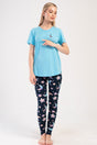 KADIN LYC SUPREM O YAKA KISA KOL ETEGI OVAL MANSETLI TAYT PIJAMA TAKIM