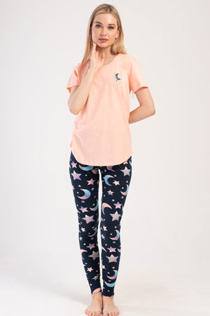 KADIN LYC SUPREM O YAKA KISA KOL ETEGI OVAL MANSETLI TAYT PIJAMA TAKIM 403276