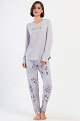 KADIN P.SUPREM XXL O YAKA UZUN KOL ETEGI OVAL PIJAMA TAKIM
