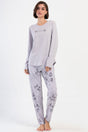 KADIN P.SUPREM XXL O YAKA UZUN KOL ETEGI OVAL PIJAMA TAKIM