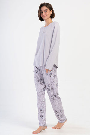 KADIN P.SUPREM BATTAL XXL O YAKA UZUN KOL ETEGI OVAL PIJAMA TAKIM