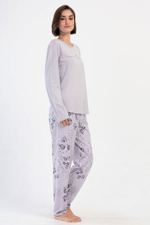 KADIN P.SUPREM BATTAL XXL O YAKA UZUN KOL ETEGI OVAL PIJAMA TAKIM
