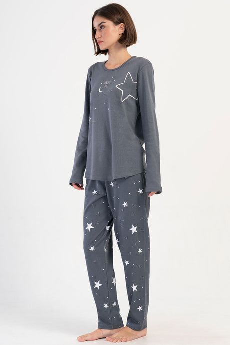 KADIN INTERLOK XXL O YAKA UZUN KOL ETEGI OVAL PIJAMA TAKIM