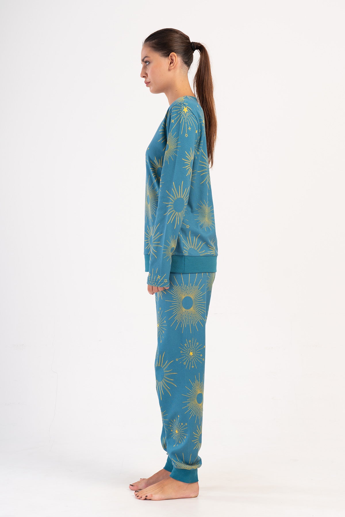 Woman Interlock Pally Long Sleeve Pyjama Set