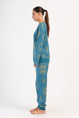 Woman Interlock Pally Long Sleeve Pyjama Set