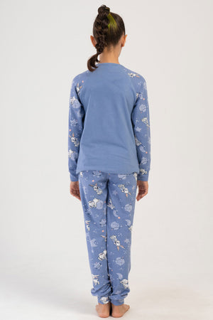 KIZ COCUK LYC SUPREM O YAKA REGLAN UZUN KOL MANSETLI PIJAMA TAKIM(7-8/13-14)
