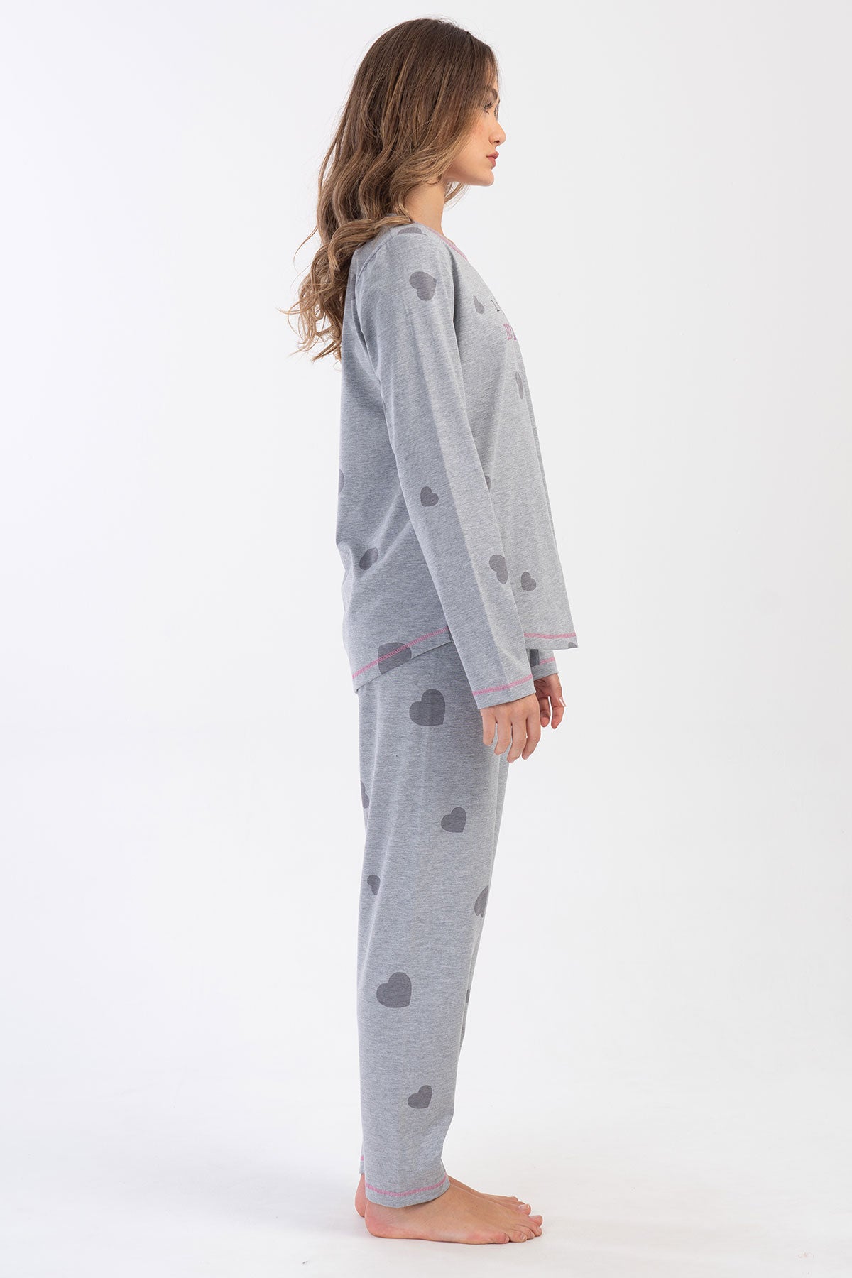 KADIN P.SUPREM XXL O YAKA UZUN KOL ETEGI OVAL PIJAMA TAKIM