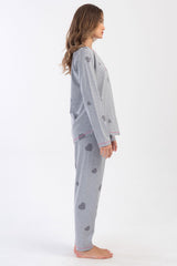 KADIN P.SUPREM XXL O YAKA UZUN KOL ETEGI OVAL PIJAMA TAKIM