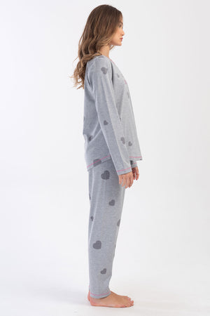 KADIN P.SUPREM XXL O YAKA UZUN KOL ETEGI OVAL PIJAMA TAKIM