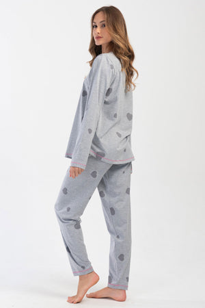 KADIN P.SUPREM XXL O YAKA UZUN KOL ETEGI OVAL PIJAMA TAKIM