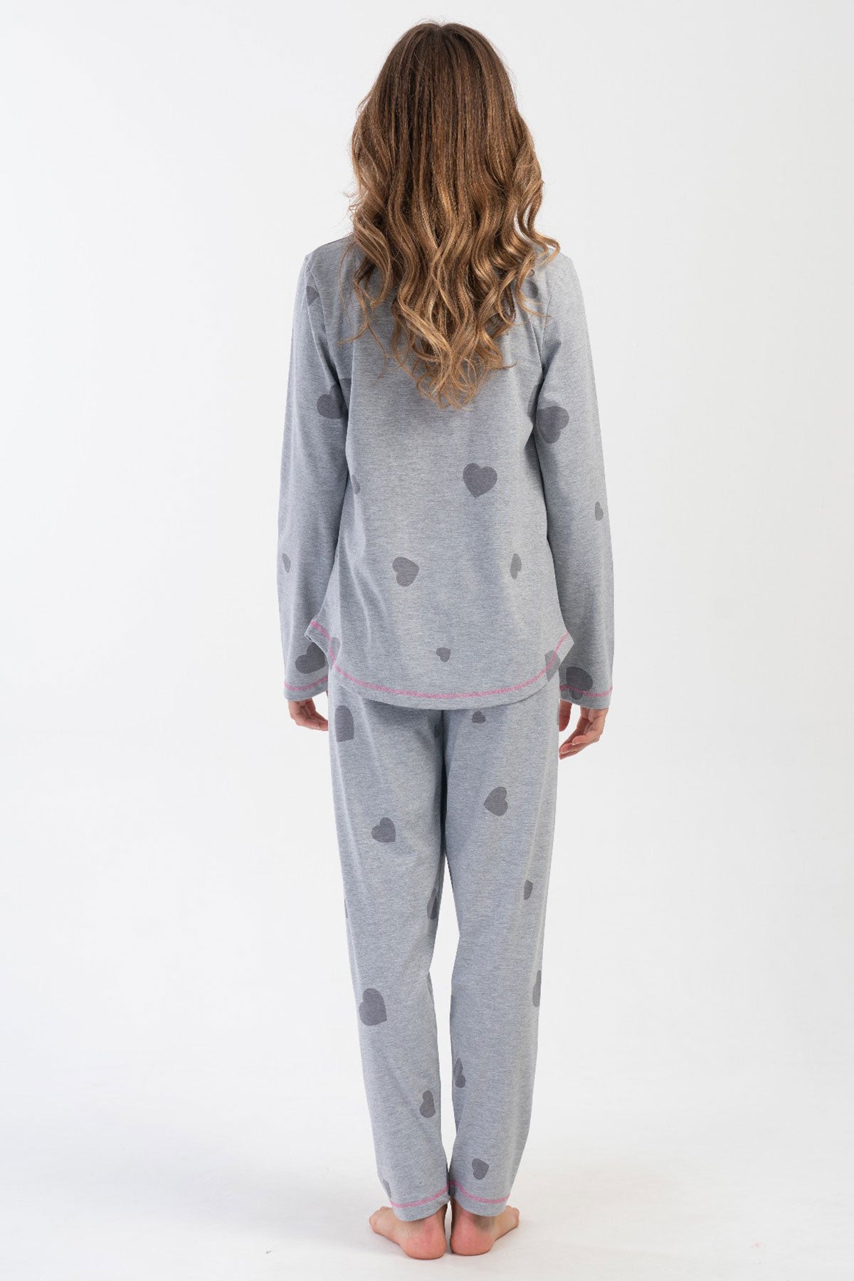 KADIN P.SUPREM XXL O YAKA UZUN KOL ETEGI OVAL PIJAMA TAKIM