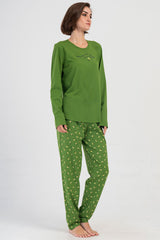 KADIN P.SUPREM XXL O YAKA UZUN KOL ETEGI OVAL PIJAMA TAKIM