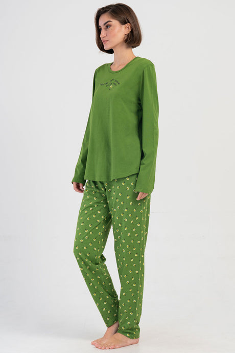 KADIN P.SUPREM XXL O YAKA UZUN KOL ETEGI OVAL PIJAMA TAKIM