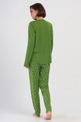 Woman Bright Green Supreme Big Size Pyjama Set