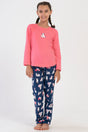 KIZ COCUK P.SUPREM O YAKA UZUN KOL ETEGI OVAL PIJAMA TAKIM(7-8/13-14)