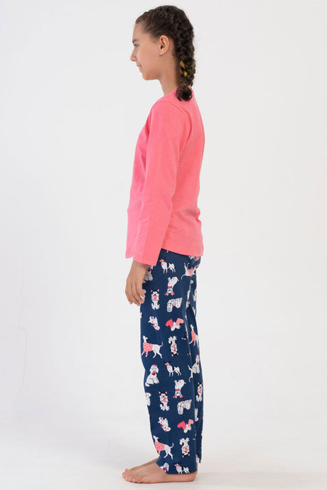KIZ COCUK P.SUPREM O YAKA UZUN KOL ETEGI OVAL PIJAMA TAKIM(7-8/13-14)