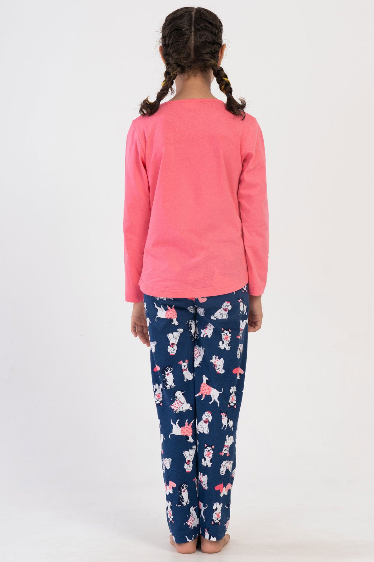 KIZ COCUK P.SUPREM O YAKA UZUN KOL ETEGI OVAL PIJAMA TAKIM(7-8/13-14)