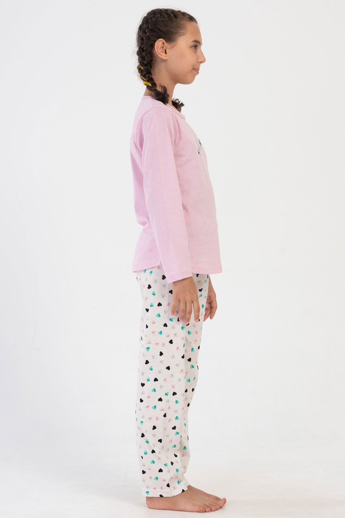 KIZ COCUK P.SUPREM O YAKA UZUN KOL ETEGI OVAL PIJAMA TAKIM(9-10/15-16)