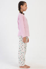 KIZ COCUK P.SUPREM O YAKA UZUN KOL ETEGI OVAL PIJAMA TAKIM(9-10/15-16)