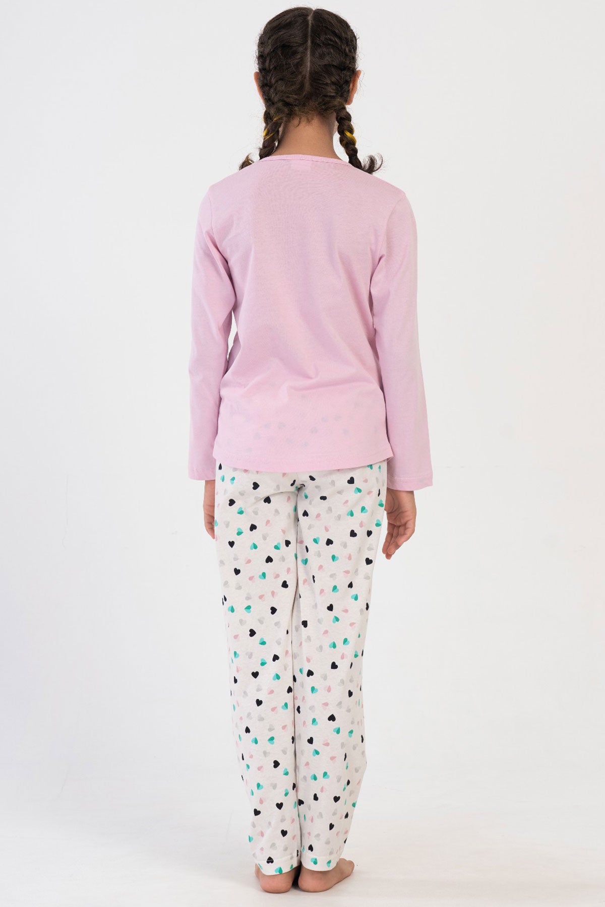 KIZ COCUK P.SUPREM O YAKA UZUN KOL ETEGI OVAL PIJAMA TAKIM(9-10/15-16)