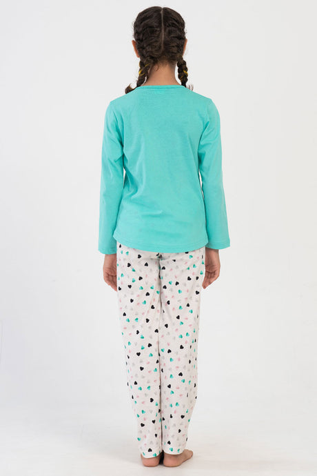 KIZ COCUK P.SUPREM O YAKA UZUN KOL ETEGI OVAL PIJAMA TAKIM(9-10/15-16)